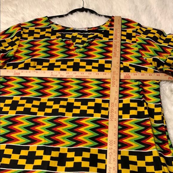 Casual Yellow and Black Bohemian Dress with Crew Neck NWOT never worn - Picture 4 of 7